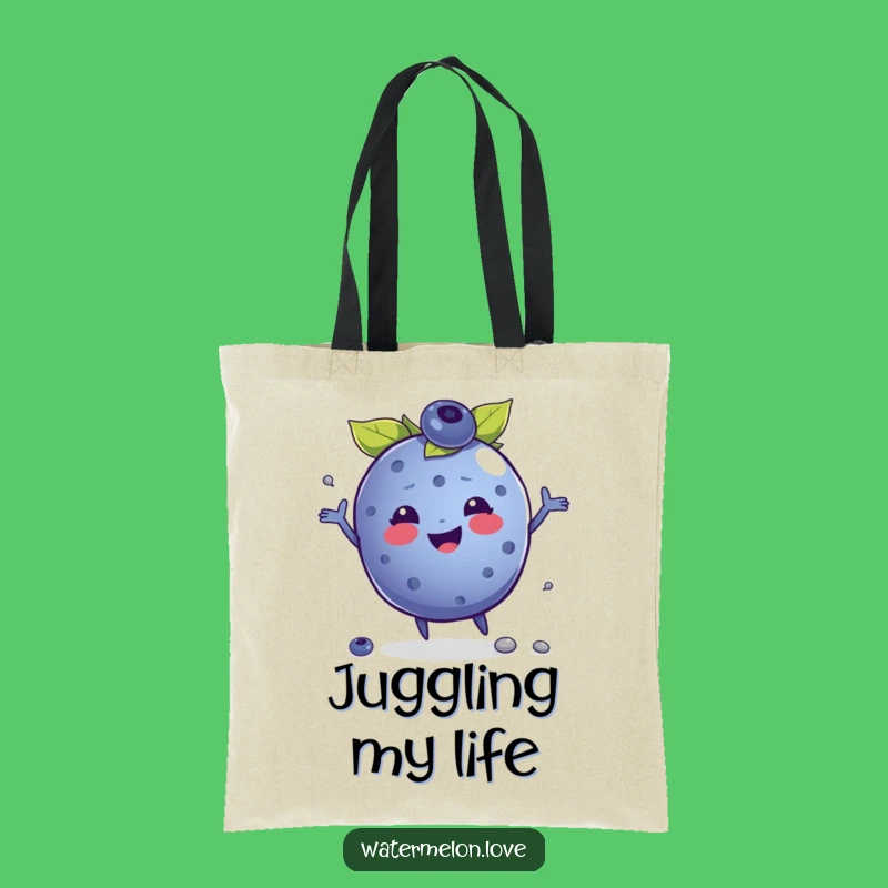 Funny Blueberry Juggling Tote Bag - Carry Your Sunshine Everywhere!